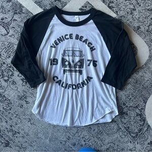 American Apparel Black and White Raglan Tee 10